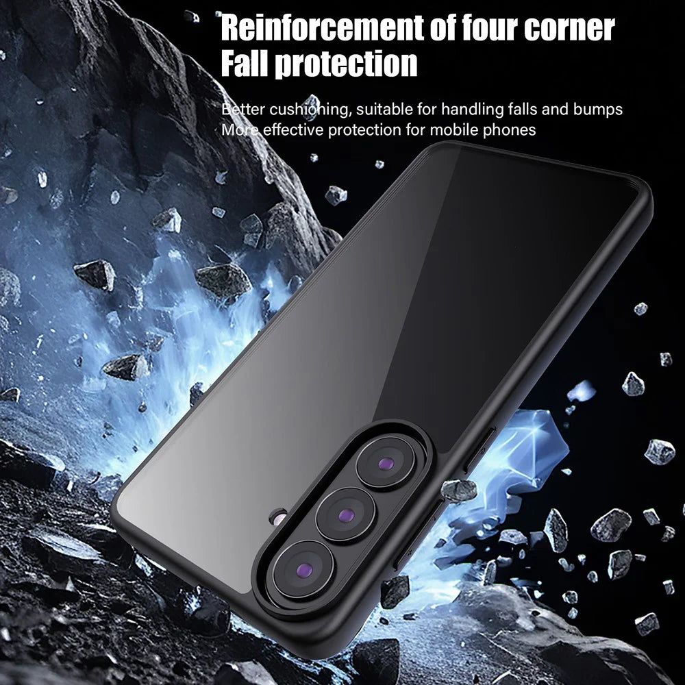 For Samsung Galaxy S26+ Case Shockproof Slim Hard PC+Soft TPU Phone Cover - Black - 5