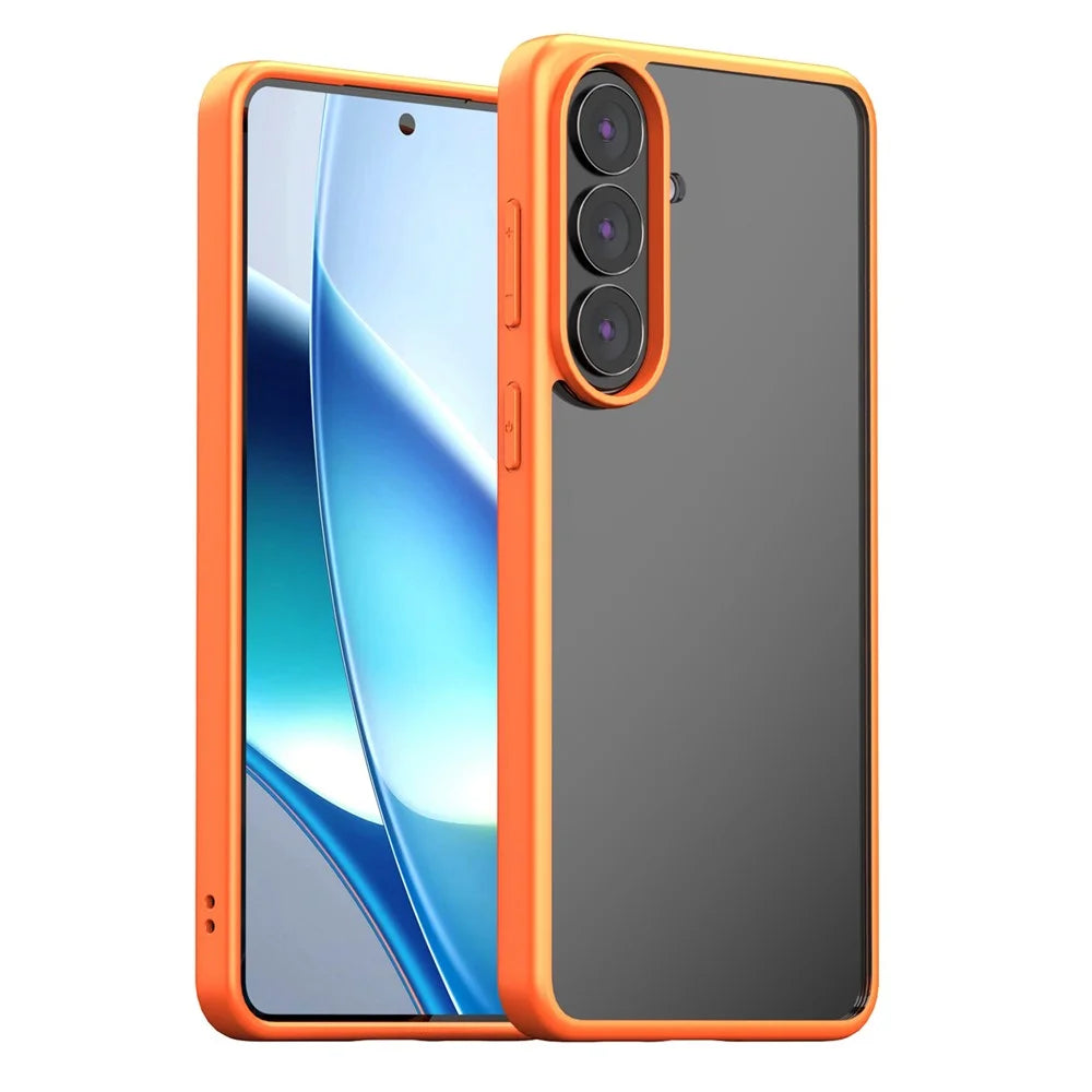For Samsung Galaxy S26 Case Shockproof Slim Hard PC+Soft TPU Phone Cover - Orange - 2
