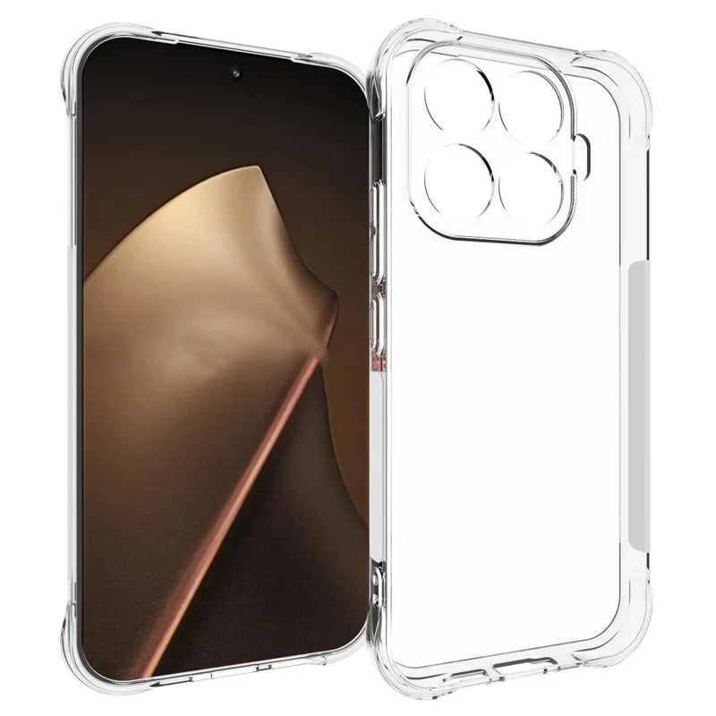 WANLONFENG For Xiaomi 17T TPU Case  WL2 Series 2.0mm Phone Cover with 2Pcs Tempered Glass Films - Transparent - 2