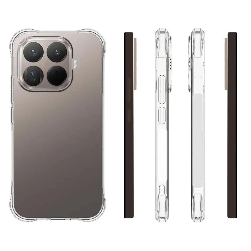 WANLONFENG For Xiaomi 17T TPU Case  WL2 Series 2.0mm Phone Cover with 2Pcs Tempered Glass Films - Transparent - 6