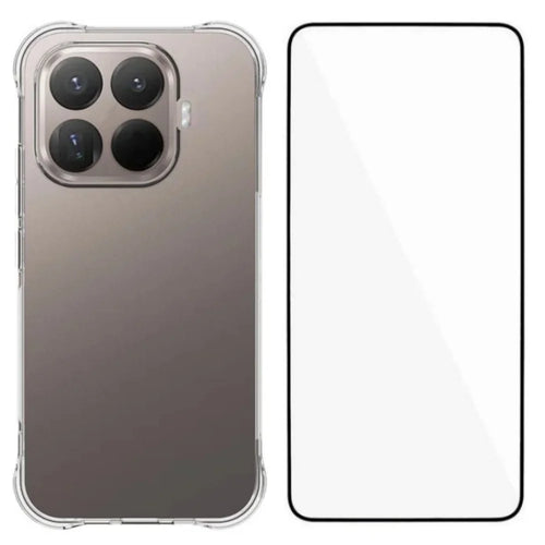 WANLONFENG For Xiaomi 17T Case  WL Series 2.0mm TPU Phone Cover with Tempered Glass Film - Transparent - 1