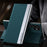 For Samsung Galaxy S23 Ultra Electroplating PU Leather Phone Stand Cover Auto Adsorption Anti-drop Case - Green - 2