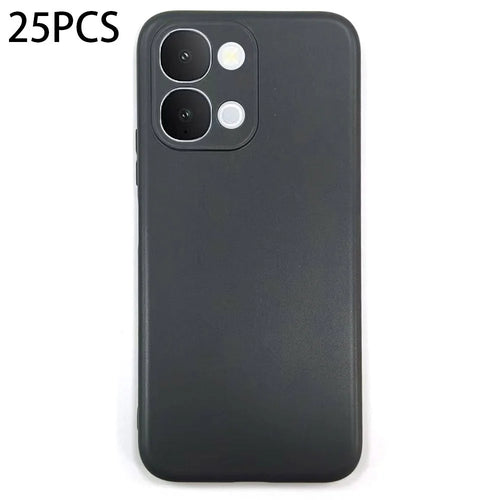 25Pcs For vivo Y500i 5G Case 1.2mm TPU Matte Phone Cover - Black - 1