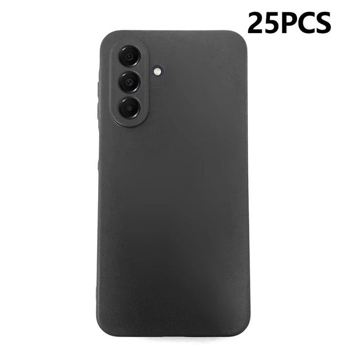 25Pcs For Samsung Galaxy A57 5G Case 1.2mm TPU Matte Phone Cover - Black - 1