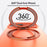 For iPhone 17 Pro Magnetic Case TPU PC Rotating Kickstand Phone Cover Compatible with MagSafe - Orange - 4
