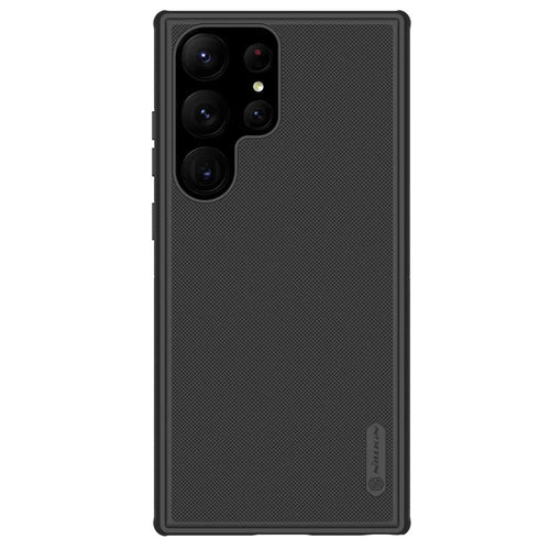 NILLKIN Super Frosted Shield Pro for Samsung Galaxy S23 Ultra PC + TPU Hybrid Phone Case Matte Finish Protective Cover - Black - 1