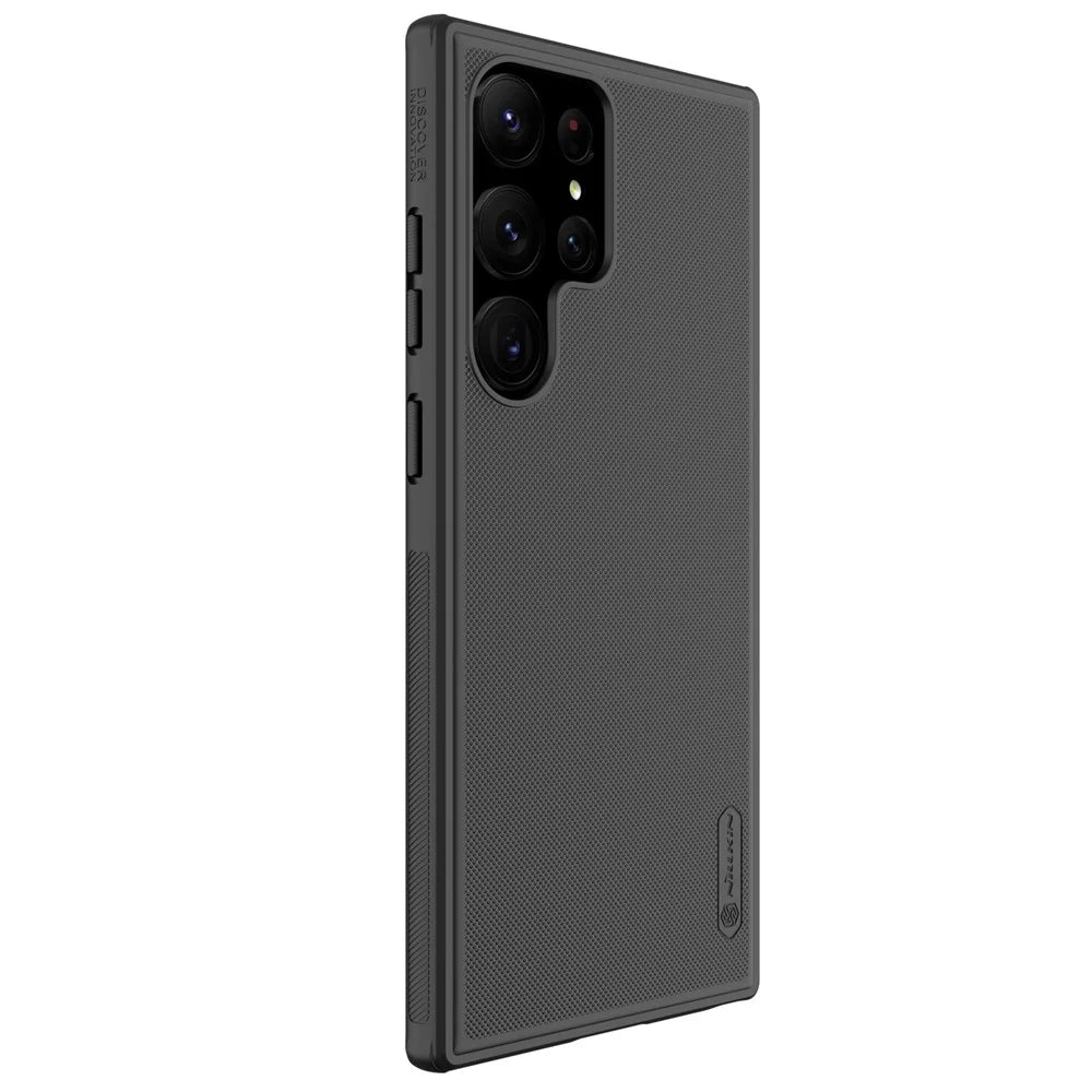 NILLKIN Super Frosted Shield Pro for Samsung Galaxy S23 Ultra PC + TPU Hybrid Phone Case Matte Finish Protective Cover - Black - 4