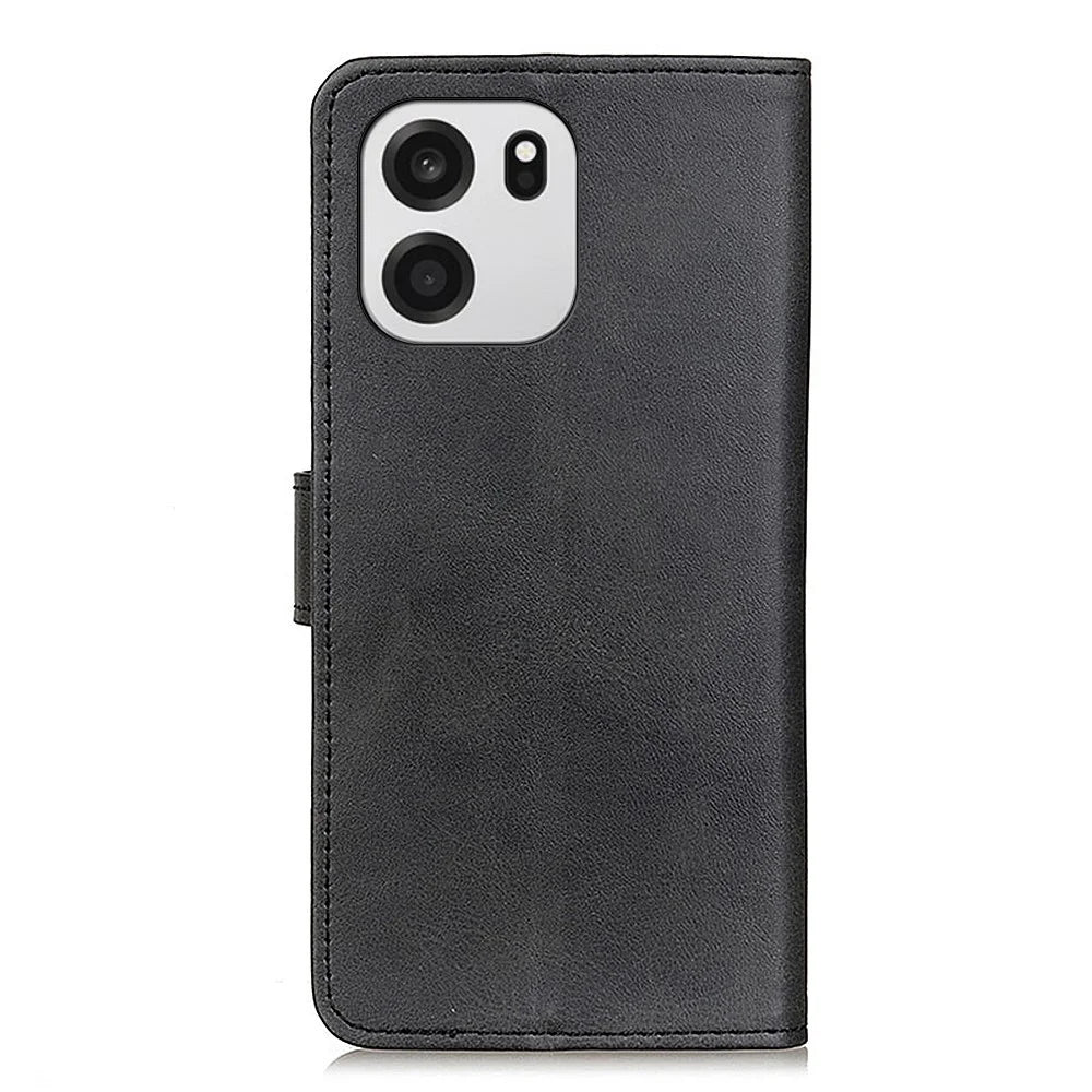 For OnePlus Nord CE6 5G / Nord 6 5G / Turbo 6V 5G / Turbo 6 5G Case Cowhide Texture Leather Wallet Stand Phone Cover - Black - 7