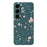 For Samsung Galaxy A37 5G Case Flower Pattern Printing Straight Edge TPU Phone Back Cover - Green - 1