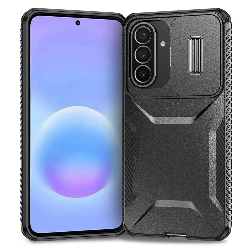 For Samsung Galaxy A57 5G Case Camshield TPU + PC Phone Cover Non-Slip Side Edge - Black - 1