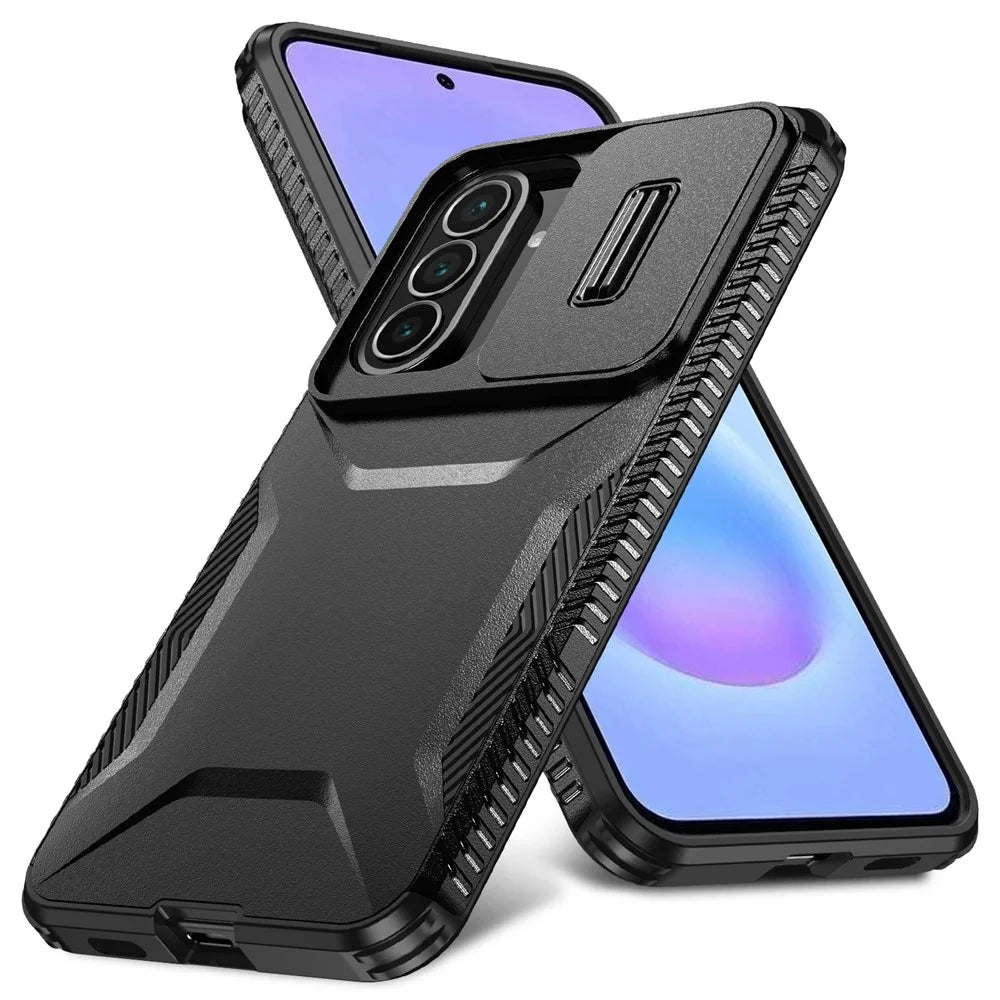 For Samsung Galaxy A57 5G Case Camshield TPU + PC Phone Cover Non-Slip Side Edge - Black - 2