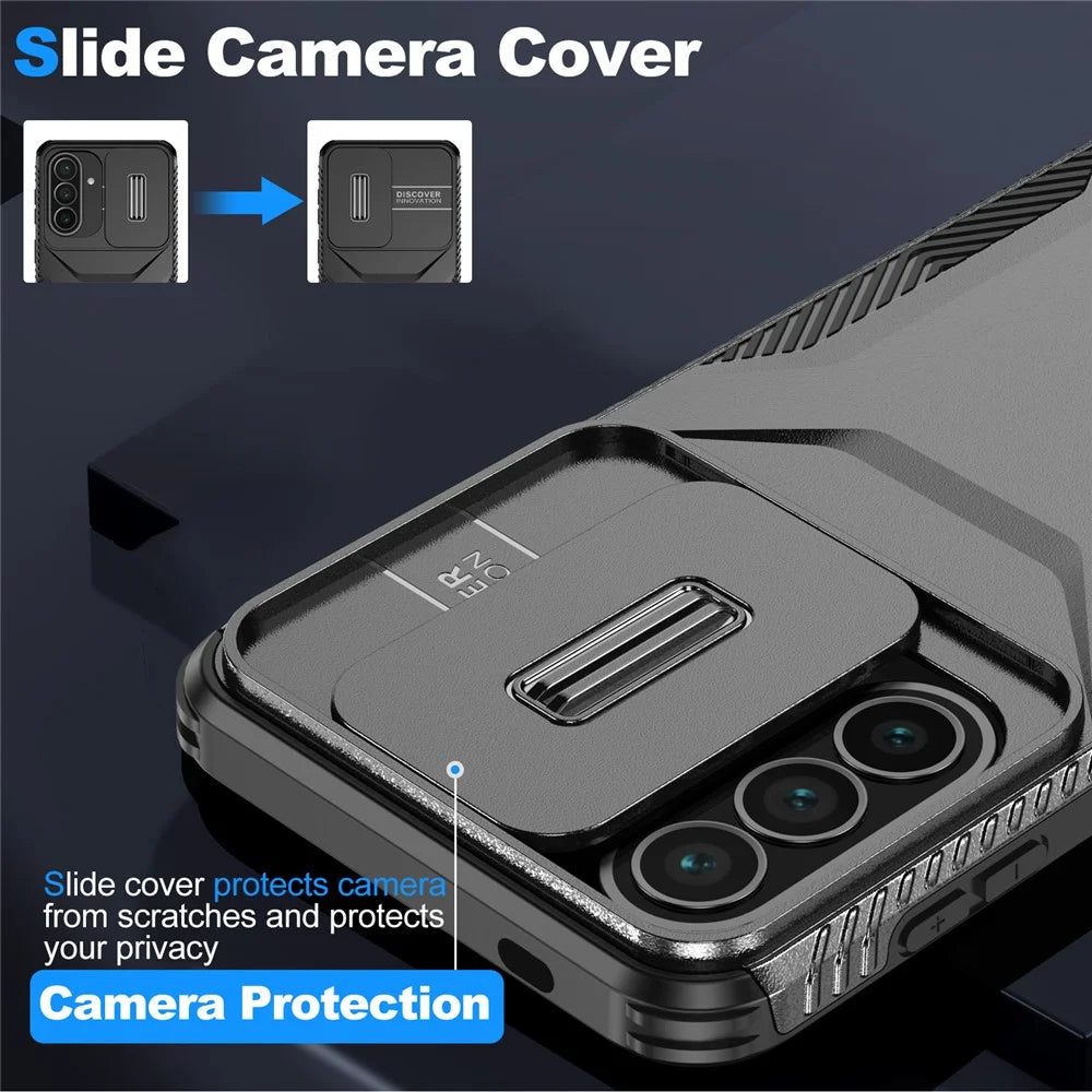 For Samsung Galaxy A57 5G Case Camshield TPU + PC Phone Cover Non-Slip Side Edge - Black - 3