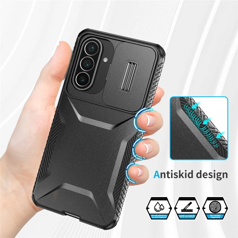 For Samsung Galaxy A57 5G Case Camshield TPU + PC Phone Cover Non-Slip Side Edge - Black - 4