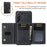 DG.MING M2 Series for Samsung Galaxy A37 5G Magnetic Case PU + PC + TPU Phone Cover Detachable Wallet Kickstand - Black - 7