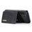 DG.MING M1 Series for Samsung Galaxy A37 5G Phone Case PU + TPU + PC Back Cover with Magnetic Tri-Fold Wallet Kickstand - Black - 5