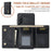 DG.MING M1 Series for Samsung Galaxy A37 5G Phone Case PU + TPU + PC Back Cover with Magnetic Tri-Fold Wallet Kickstand - Black - 7