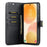 DG.MING for Samsung Galaxy A57 5G Leather Wallet Case Detachable 2 in 1 Split Leather Phone Cover - Black - 3