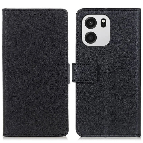 For OnePlus Nord CE6 5G / Nord 6 5G / Turbo 6V 5G / Turbo 6 5G Case PU Leather Stand Wallet Phone Cover - Black - 1