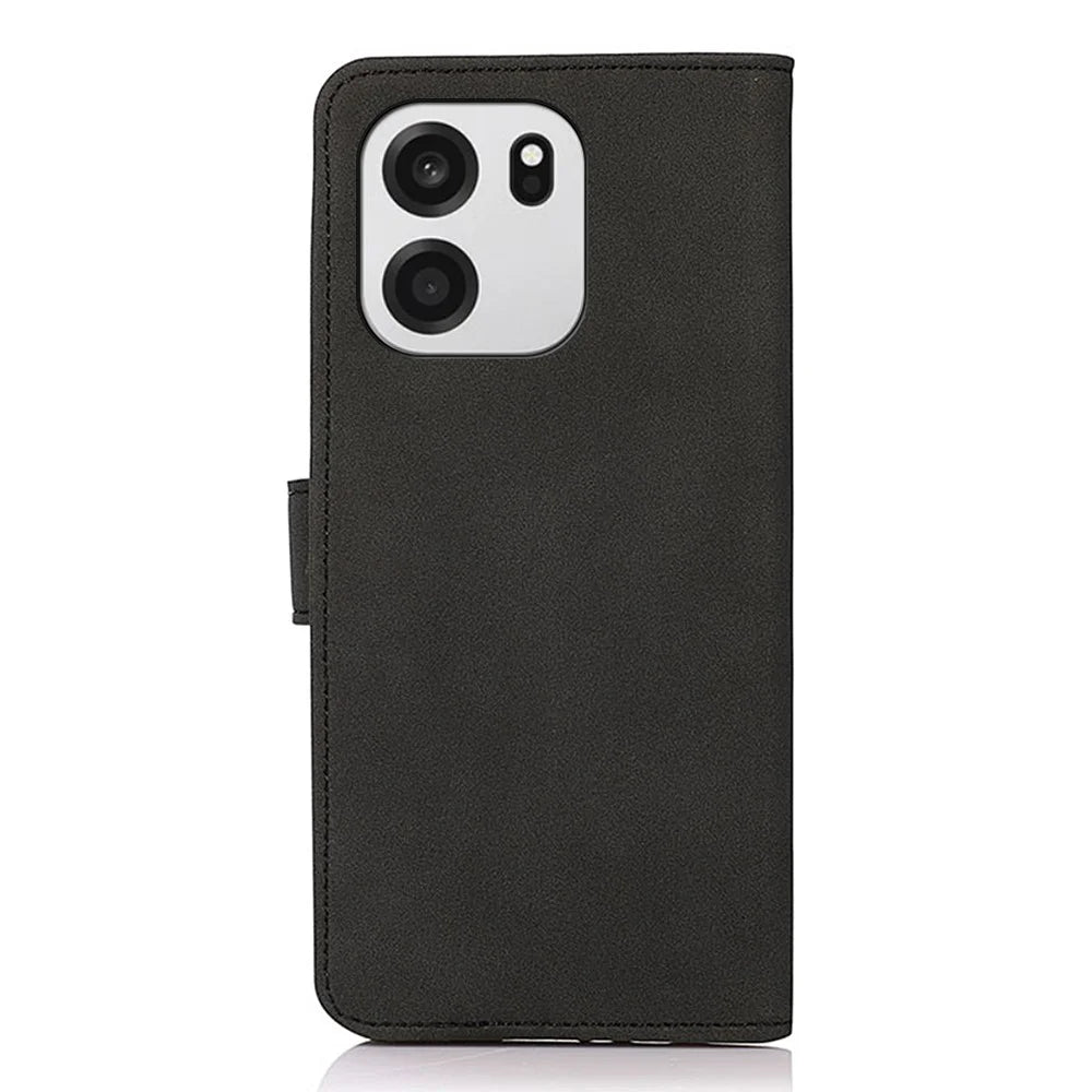KHAZNEH For OnePlus Nord CE6 5G / Nord 6 5G / Turbo 6V 5G / Turbo 6 5G Case Anti Scratch PU Leather Wallet Stand Phone Cover - Black - 7