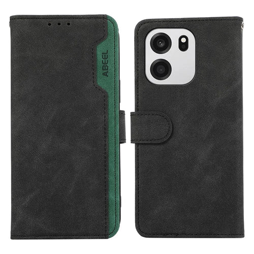 ABEEL For OnePlus Nord CE6 5G / Nord 6 5G / Turbo 6V 5G / Turbo 6 5G Case Color Splicing Leather Flip Phone Cover RFID Blocking - Black - 1