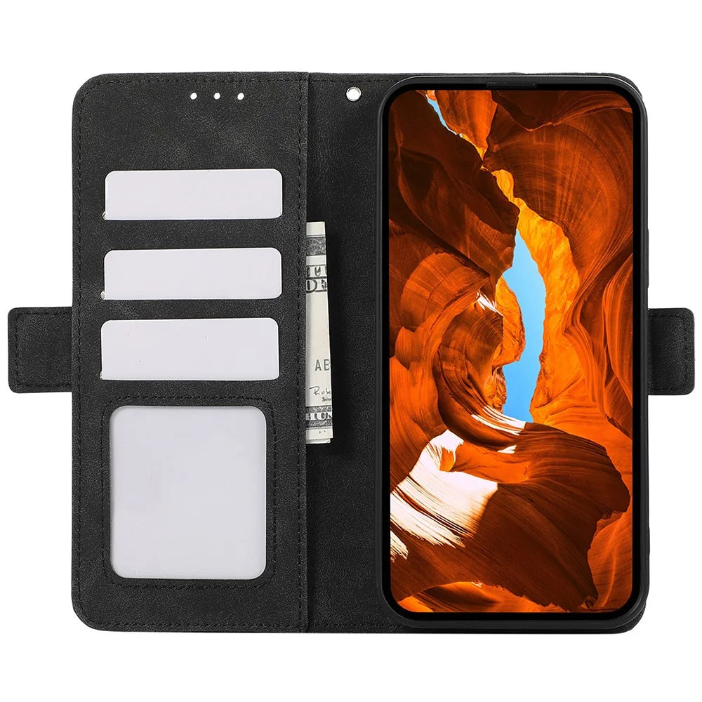 ABEEL For OnePlus Nord CE6 5G / Nord 6 5G / Turbo 6V 5G / Turbo 6 5G Case PU Leather Folio Stand View RFID Blocking Phone Cover - Black - 2