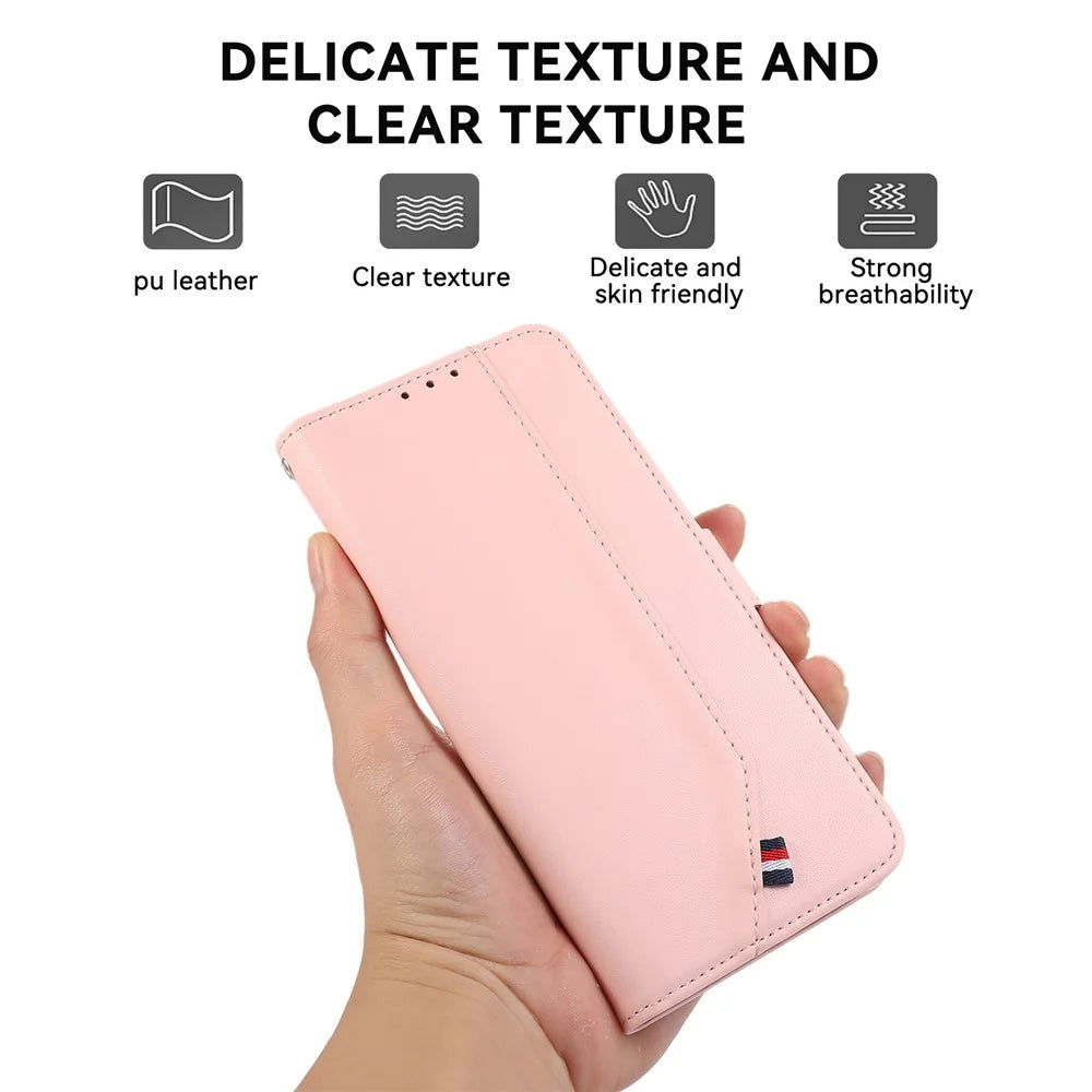 For OnePlus Nord CE6 5G / Nord 6 5G / Turbo 6V 5G / Turbo 6 5G Case RFID Blocking Flip Leather Phone Cover - Pink - 4
