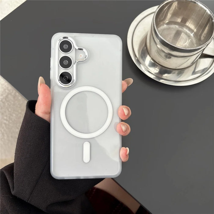 For Samsung Galaxy S26+ Magnetic Case Anti-Drop TPU + PC Phone Cover - White - 2