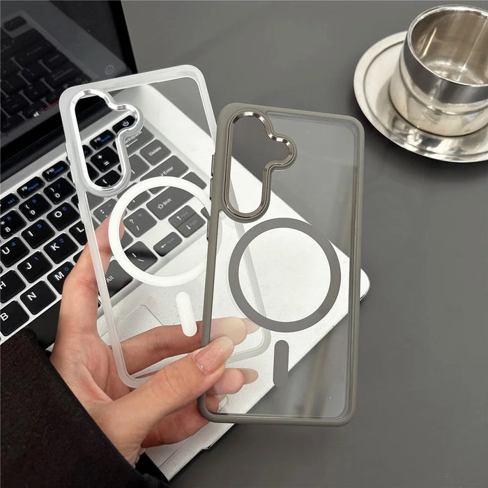 For Samsung Galaxy S26+ Magnetic Case Anti-Drop TPU + PC Phone Cover - White - 3