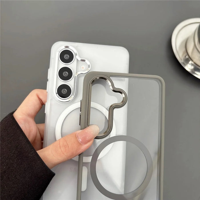 For Samsung Galaxy S26+ Magnetic Case Anti-Drop TPU + PC Phone Cover - White - 5