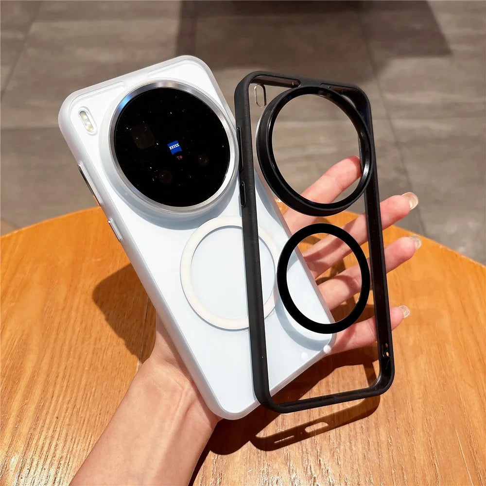 For vivo X300 5G Magnetic Case Anti-Drop TPU + PC Phone Cover - White - 6