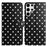 For Samsung Galaxy S24 Ultra Leather Case Polka Dot Pattern Wallet Stand Folio Phone Cover - Black - 1