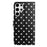 For Samsung Galaxy S24 Ultra Leather Case Polka Dot Pattern Wallet Stand Folio Phone Cover - Black - 2