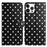 For iPhone 14 Pro Leather Case Polka Dot Pattern Wallet Stand Folio Phone Cover - Black - 1