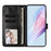 For iPhone 14 Pro Leather Case Polka Dot Pattern Wallet Stand Folio Phone Cover - Black - 7