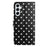 For Samsung Galaxy A05s 4G Leather Case Polka Dot Pattern Wallet Stand Folio Phone Cover - Black - 2