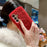 For Samsung Galaxy S26+ Phone Case Soft Plush Fuzzy Fur TPU Protective Cover - Red - 3