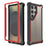 For Samsung Galaxy S26 Ultra Case Clear Detachable 2 in 1 Shockproof TPU + PC Phone Back Cover - Black  /  Red - 1