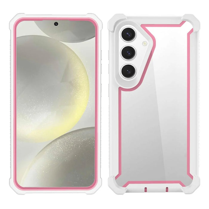 For Samsung Galaxy S26+ Case Clear Detachable 2 in 1 Shockproof TPU + PC Phone Back Cover - Pink - 2