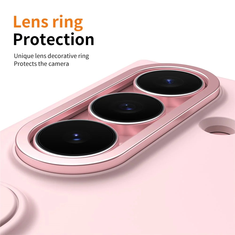 For Samsung Galaxy Z TriFold 5G Case Kickstand Wristband Hard PC Phone Cover with Pen Slot / Stylus - Pink - 7
