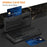 For Samsung Galaxy Z TriFold 5G Case Card Slot Kickstand Wristband Hard PC Phone Cover with Tempered Glass Film - Black - 2
