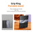 For Samsung Galaxy Z TriFold 5G Case Card Slot Kickstand Wristband Hard PC Phone Cover with Tempered Glass Film - Black - 6
