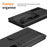 For Samsung Galaxy Z TriFold 5G Case Card Slot Kickstand Wristband Hard PC Phone Cover with Tempered Glass Film - Black - 7