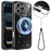 For iPhone 17 Pro Max Case Compatible with MagSafe Glitter TPU Shockproof Phone Cover with Wrist Strap - Black - 1