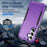 For Samsung Galaxy S26 Case PC + TPU Military Grade Drop Protective Phone Cover - Purple + Black - 3