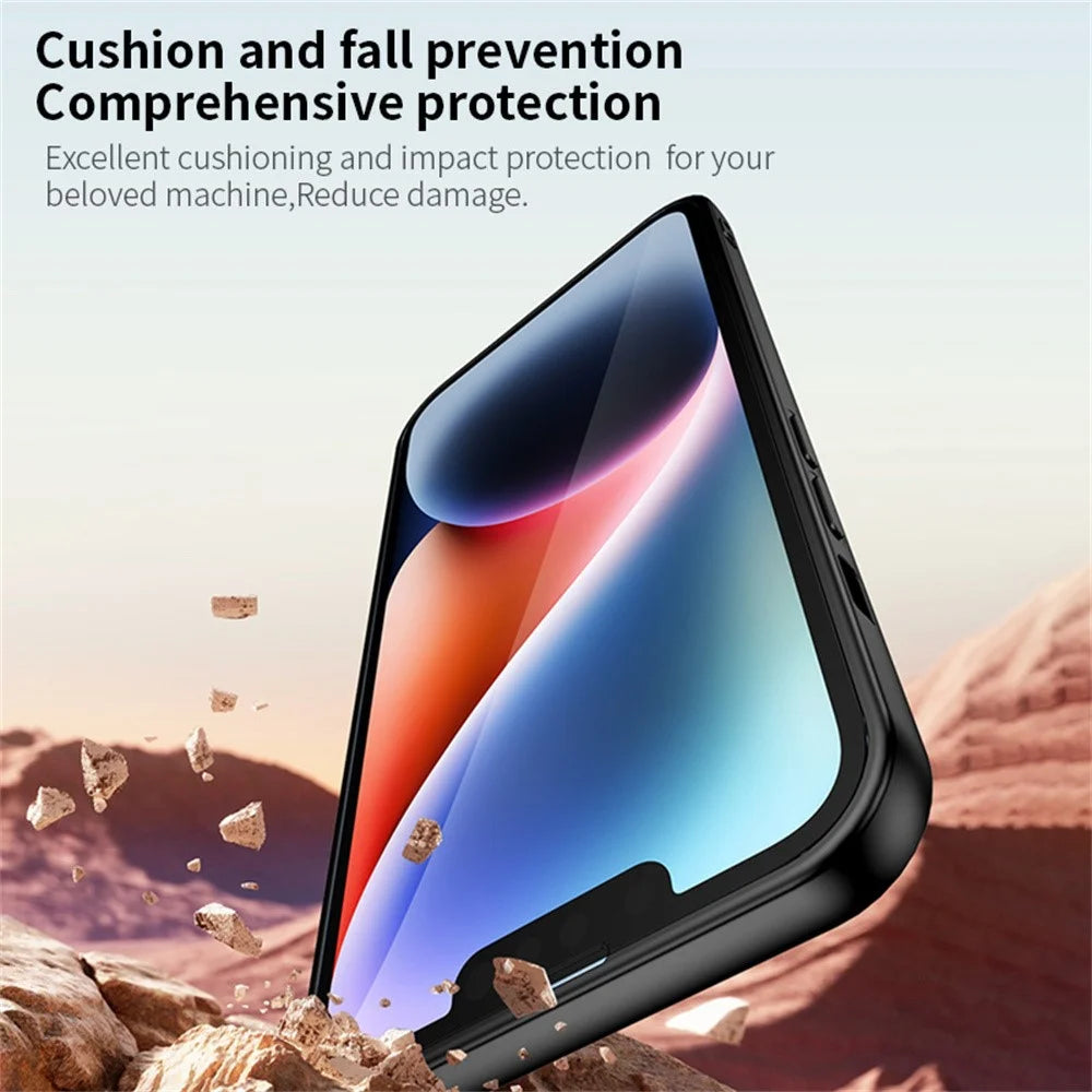 For Samsung Galaxy A08 5G / A08 4G / A07 4G Case Retro Texture Matte TPU + PU Leather Back Cover Support Magnetic Car Holder - Black - 6