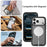 For iPhone 18 Pro Max / 17 Pro Max Magnetic Phone Case Detachable 2 in 1 Translucent Matte PC TPU Back Cover Compatible with MagSafe - Black - 6