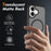 For iPhone 17 Magnetic Phone Case Detachable 2 in 1 Translucent Matte PC TPU Back Cover Compatible with MagSafe - Black - 2