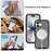 For iPhone 17 Magnetic Phone Case Detachable 2 in 1 Translucent Matte PC TPU Back Cover Compatible with MagSafe - Black - 6