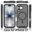 For iPhone 17 Magnetic Phone Case Detachable 2 in 1 Translucent Matte PC TPU Back Cover Compatible with MagSafe - Black - 7