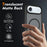 For iPhone Air Magnetic Phone Case Detachable 2 in 1 Translucent Matte PC TPU Back Cover Compatible with MagSafe - Black - 2